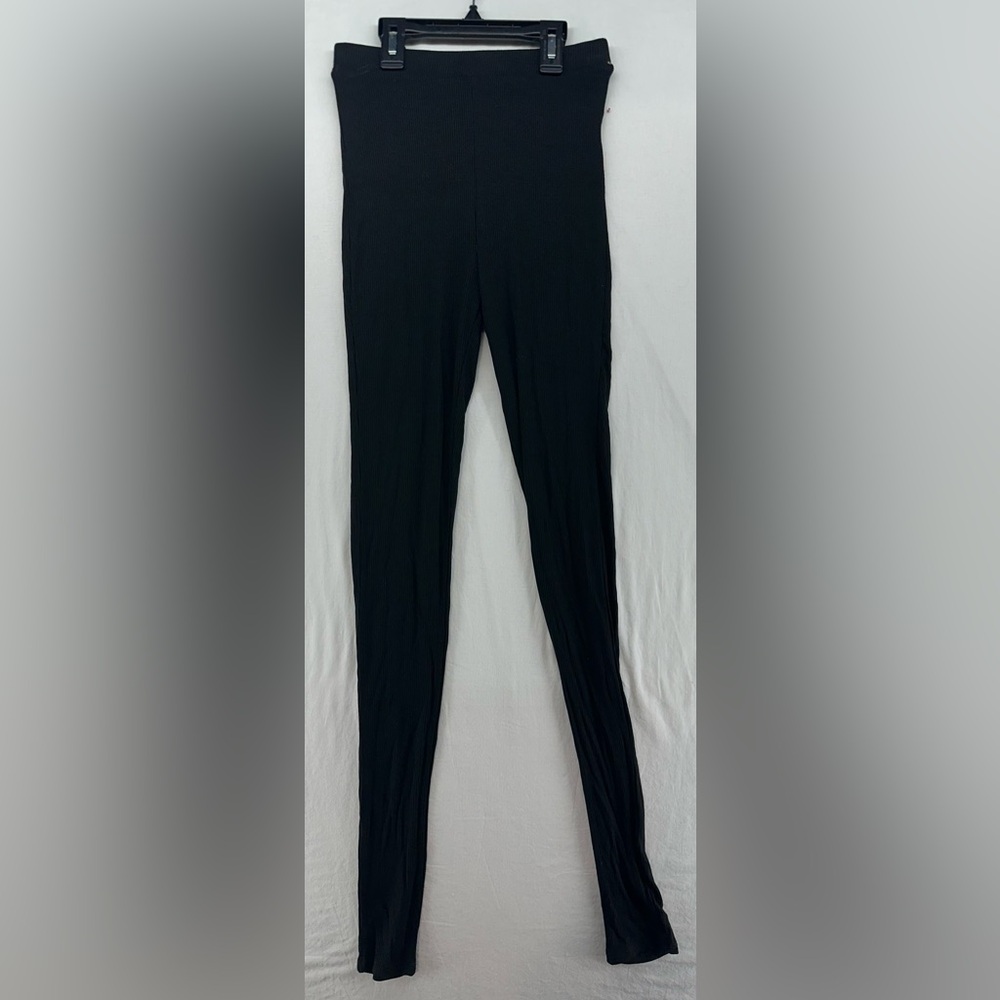 Naked‎ Wardrobe Black High Waist Microrib Ribbed Legging Womens Size S